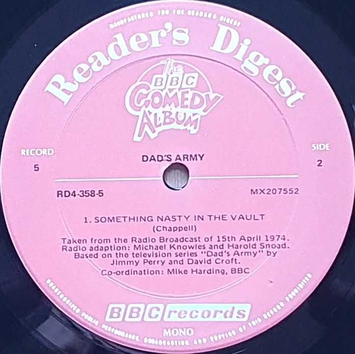 RD4-358-5 Dad's Army David Croft / Jimmy Perry from the BBC records and Tapes library Label
